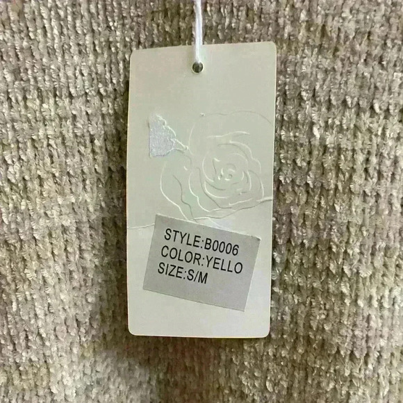 Grifflin Distressed Ripped Sweater with Multicolored Sequins Tan Size S/M Soft - Picture 5 of 12